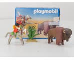 Playmobil 3731 C Western indiaan met bison OVP #9536, Kinderen en Baby's, Speelgoed | Playmobil, Ophalen of Verzenden, Gebruikt