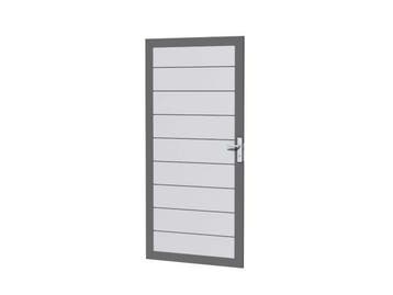Veiling - Aluminium tuindeur - lichtgrijs - 183x93 cm, Tuin en Terras, Nieuw