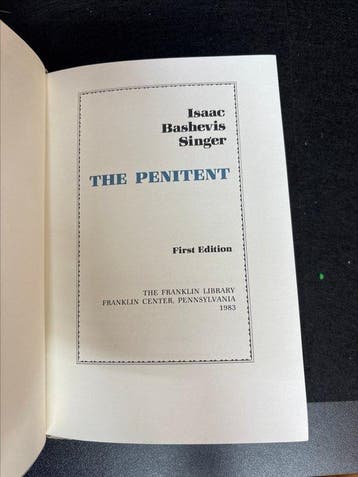 Isaac Bashevis Singer - The Penitent - 1983-1983