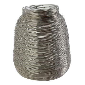 Lantaarn Ijzer kira zilver h30 d25cm, Verzenden, Nieuw