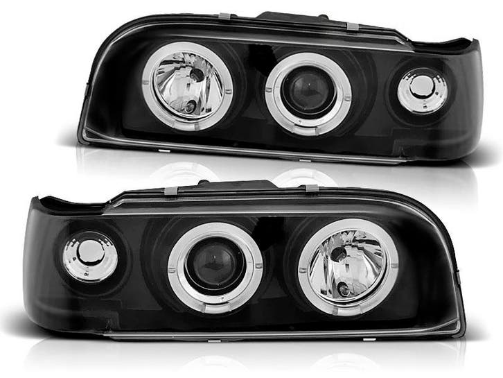 Koplampen Volvo 850 92-96 Angel Eyes zwart, Auto-onderdelen, Overige Auto-onderdelen, Ophalen of Verzenden