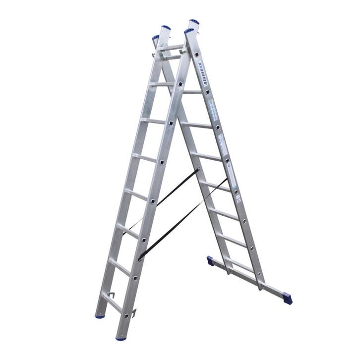Alumexx DHZ ladder 2x8. Goedkoper dan de bouwmarkt. Verzend., Doe-het-zelf en Verbouw, Ladders en Trappen, Nieuw, Verzenden