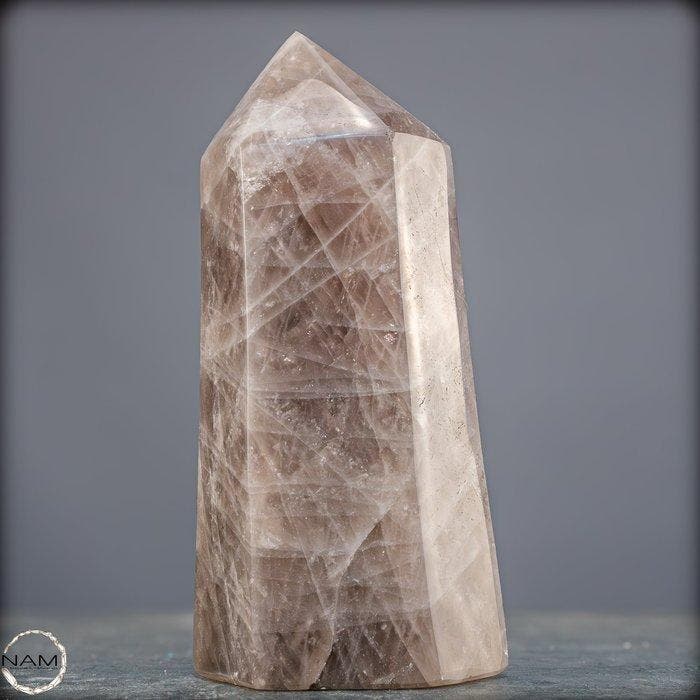 Natuurlijke rookkwarts-obelisk – markante structuur met, Antiek en Kunst, Curiosa en Brocante