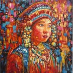 Tran Thi Thu Hien (1973) - Sapa 80 80 cm  Vendu sans prix