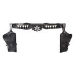 Zwart wilde westen Cowboyholster dubbel - Cowboy accessoires, Ophalen of Verzenden, Nieuw