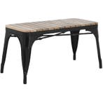 Banken | BISTRO | Hout/Staal | Hout (Mango) | Zwart Frame |, Verzenden, Nieuw in verpakking