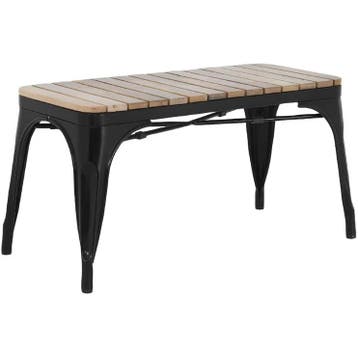 Banken | BISTRO | Hout/Staal | Hout (Mango) | Zwart Frame |, Verzenden, Nieuw in verpakking