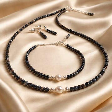 Parel - Zilver - 3-delige sieradenset - Akoya parels,