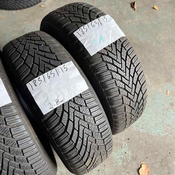 4 x Continental Winter TS850 185-65-15 Winterbanden 8mm, Auto-onderdelen, Gebruikt, 15 inch, Band(en), Personenwagen