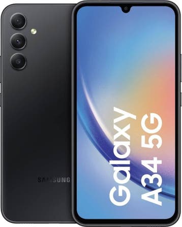 SAMSUNG GALAXY A34 5G BLACK 128GB, Telecommunicatie, Mobiele telefoons | Samsung, Zwart, Refurbished, Ophalen of Verzenden, Zonder simlock