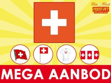 Vlag Zwitserland - Mega aanbod Zwitserse vlaggen, Ophalen of Verzenden, Nieuw
