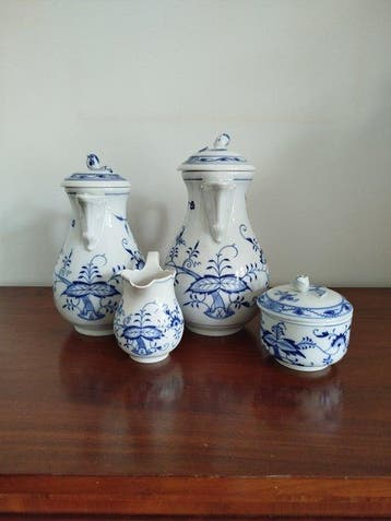 Meissen - Koffie- en theeservies (4) - Porselein -