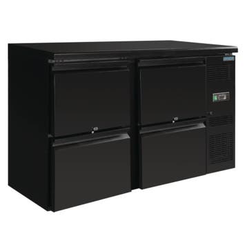 Polar Bar Koelwerkbank | Zwart | 4 Lades | 349L, Verzenden, Nieuw in verpakking