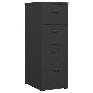 vidaXL Archiefkast 46x62x133 cm staal antracietkleurig, Verzenden, Nieuw