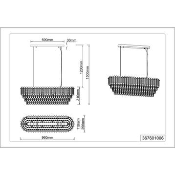 LED Hanglamp - Trio Select Malizia - 10 Lichtpunten -, Ophalen of Verzenden, Nieuw, Metaal, Overige fittingen