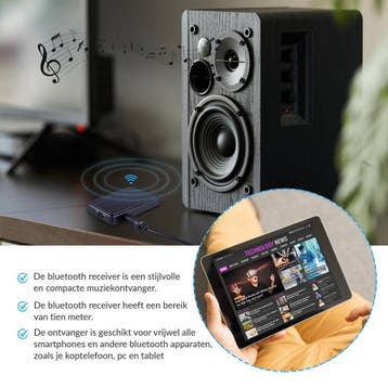 Mancor Bluetooth Naar Aux Ontvanger &amp; Receiver - BT 5.0, Ophalen of Verzenden, Zo goed als nieuw