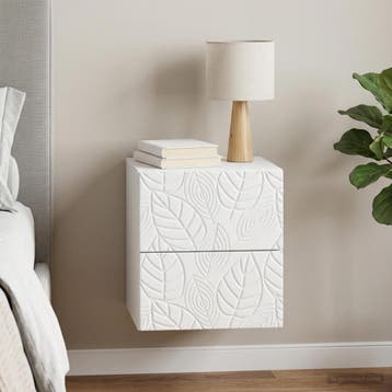 vidaXL Wandbeugel Bedkast Wit 34,5 x 33 x 40 cm Bewerkt hout, Minder dan 45 cm, Verzenden, Nieuw, Minder dan 55 cm