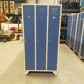 3-deurs Overtoom industriële metalen locker - 185x91x50 cm, Ophalen of Verzenden, Nieuw