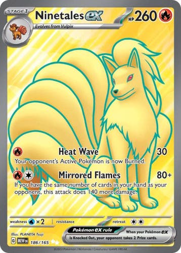 Ninetales ex (MEW 186), Hobby en Vrije tijd, Verzamelkaartspellen | Pokémon, Ophalen of Verzenden, Nieuw