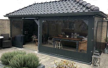 Nieuw Verandazeil, raamzeilen, serrezeilen, overkappingzeil, Ophalen, Nieuw