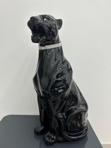 sculptuur, Panther Nera - 85 cm - Keramiek