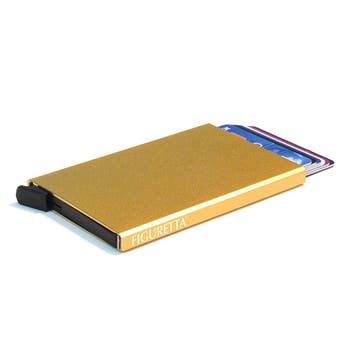 Figuretta Aluminium Hardcase RFID Cardprotector Goud, Verzenden, Nieuw, Overige merken