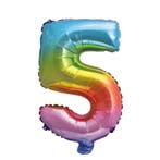 We fiesta Folie 5 ballon regenboog 41 cm, Verzenden, Nieuw, Versiering, Verjaardag
