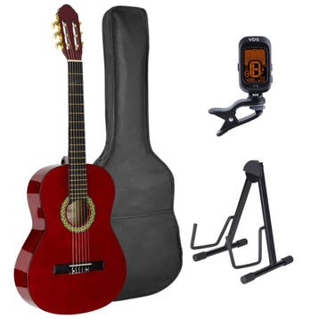A.Martinez MTC-080/R Klassieke Gitaar 4/4 Red Hoogglans, Ophalen of Verzenden, Nieuw