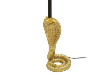 Tafellamp COBRA 65 cm, zwarte lampenkap met gouden frame -, Ophalen of Verzenden, Nieuw