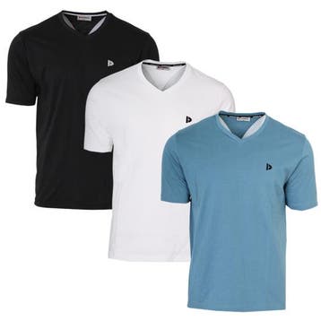 Donnay Donnay Heren - 3-Pack - V-neck T-Shirt Berno - Zwart, Verzenden, Nieuw