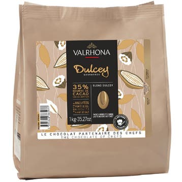 Valrhona Chocolade Druppels Blond Dulcey (35%) 1kg, Verzenden, Nieuw