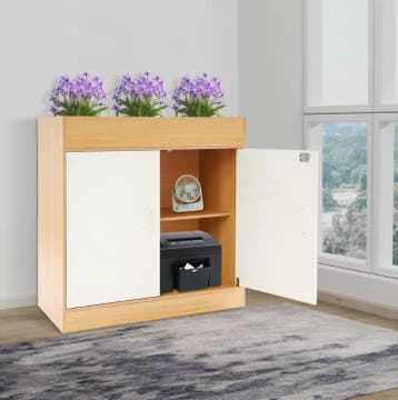 Kantoor Opbergkast met 2 Deuren – MDF 80x40x80 cm, Verzenden, Nieuw in verpakking