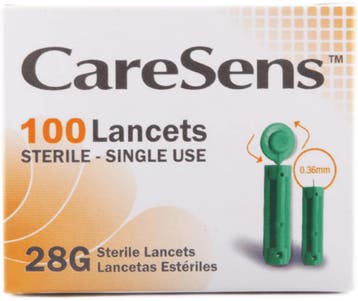 Caresens lancetten 28G - 100 stuks, Verzenden, Nieuw
