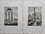 Domenico Amici (1808-1871) - Lot. of 2 Tempio di Giove