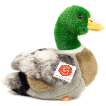 Wilde eend knuffel - pluche - bruin/groen - 24 cm, Verzenden, Nieuw