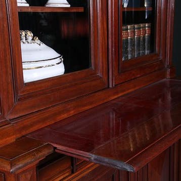 Kolossale Franse mahonie Boekenkast of Servieskast met stati, Ophalen of Verzenden