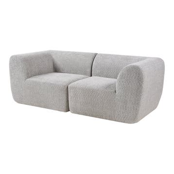 2-Zitsbank Hurvas modulaire bank 216x108x76 cm grijs [en.cas, Verzenden, Nieuw