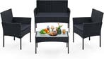 Tuinmeubelset - tuinset - loungeset - 4 zitplaatsen - 1x, Verzenden, Nieuw