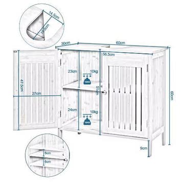 Onderbouw Badkamerkast met Deuren en Opbergplank, Huis en Inrichting, Badkamer | Badkamermeubels, Verzenden, Nieuw