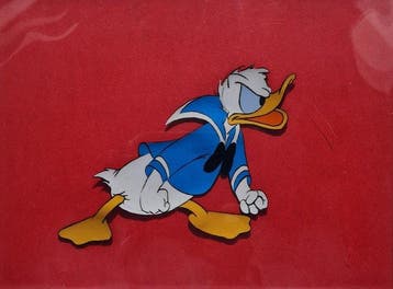 Disney - 1 Original colour drawing - Donald Duck - Donald, Verzamelen, Disney, Nieuw