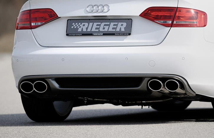 Rieger Einddemper geschikt voor Audi A4 4-cilinder Ø55mm ver, Auto-onderdelen, Uitlaatsystemen, Nieuw, Audi, Verzenden