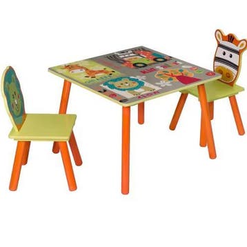Houten Kindertafel met 2 Stoelen voor Kinderkamer, Verzenden, Nieuw