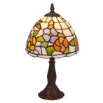 Tiffany tafellamp – Kolibrie &amp; Bloemen – Ø 20 × H 36 cm, Verzenden, Nieuw