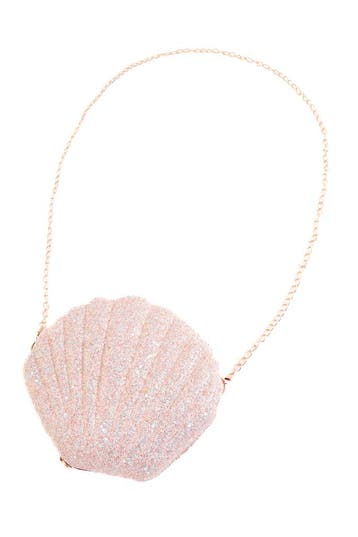 KIMU® Roze Glitter Schelp Tasje Zeemeermin Tas Mermaid Glitt, Ophalen of Verzenden, Nieuw, Schoudertasje