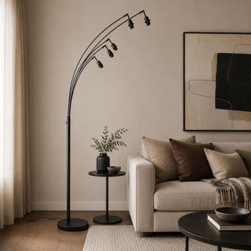 Mexlite vloerlamp Bambus 3671ZW Buitenbeentje, Ophalen, Overige materialen, 100 tot 150 cm, Vintage