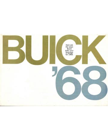 1968 BUICK PROGRAMMA BROCHURE ENGELS (USA), Nieuw, Author