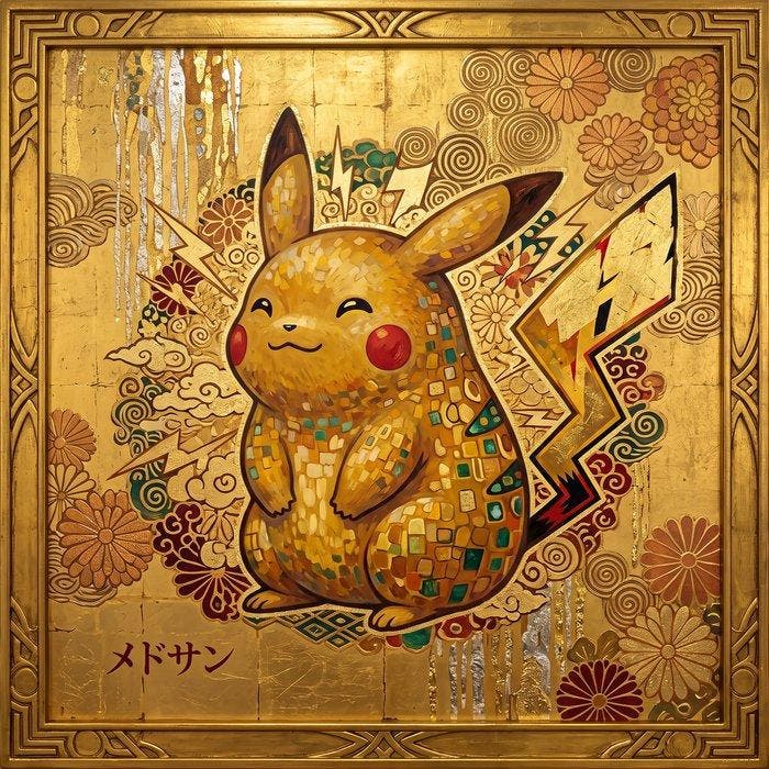 MEDSAN - Klimt Pikachu () - UNIQUE WORK, Antiek en Kunst, Kunst | Designobjecten