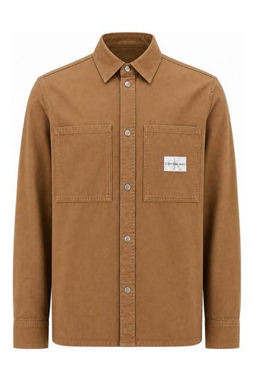 Calvin Klein Jeans Overhemd in maat S Bruin, Verzenden, Zo goed als nieuw, Bruin, Calvin Klein Jeans