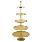 etagère rond goud 5 lagen 150cm, Verzenden, Nieuw