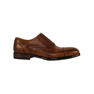 TESTONI - 8 UK - 42 IT - Oxford Shoes Antique Calf Caramel, Nieuw